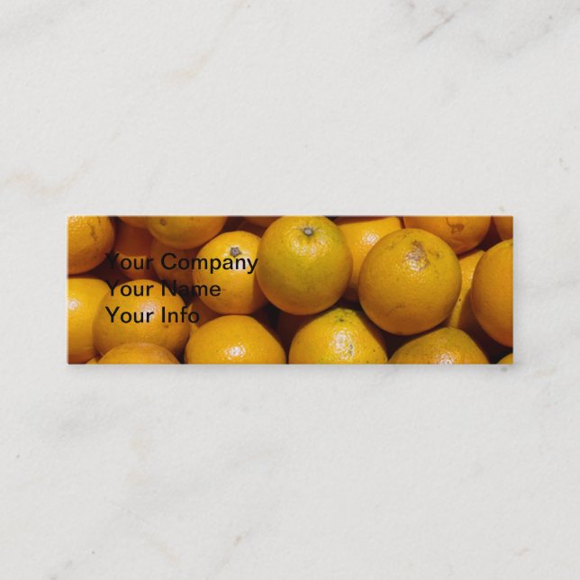 Oranges fruit Florida market orange  Mini Business Card (Front)