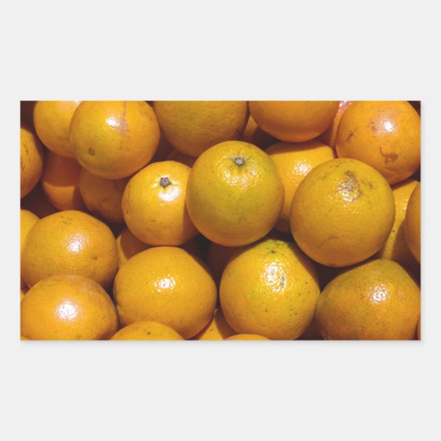 Oranges fruit Florida market orange  Rectangular Sticker (Front)