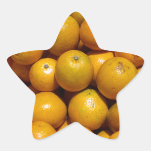 Oranges fruit Florida market orange Star Sticker