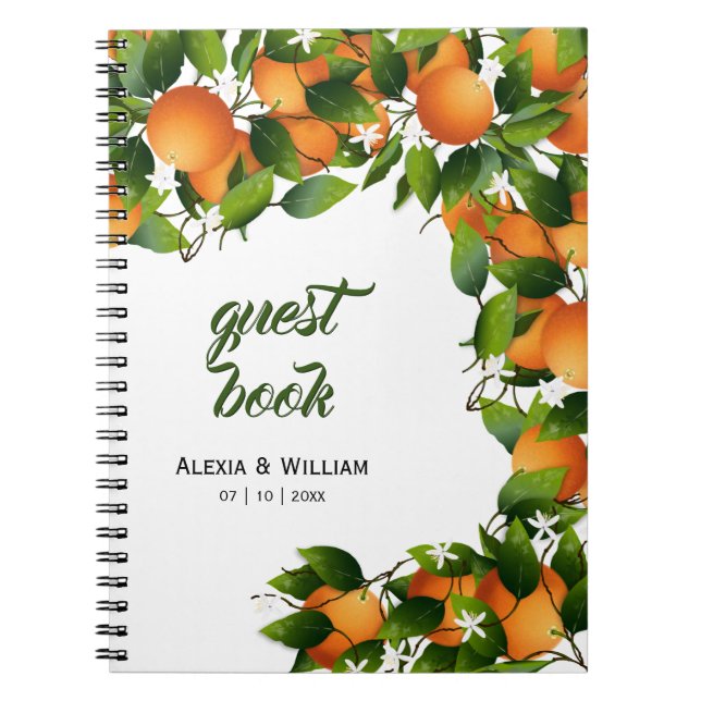 Oranges Fruit | Wedding Guest Notebook (Front)