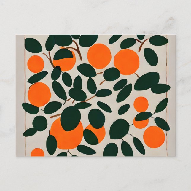Oranges fruits minimal postcard (Front)