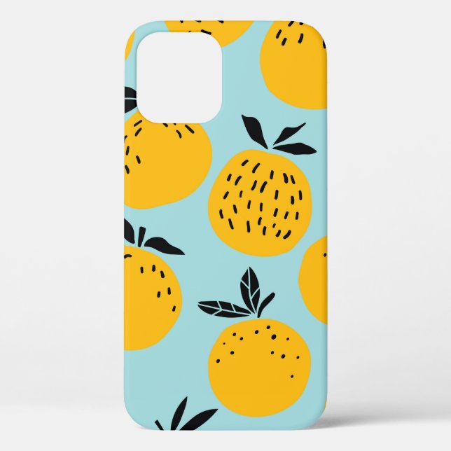 Oranges fruits seamless pattern Case-Mate iPhone case (Back)