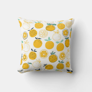 Oranges fruits seamless pattern cushion