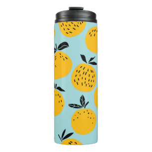 Oranges fruits seamless pattern thermal tumbler