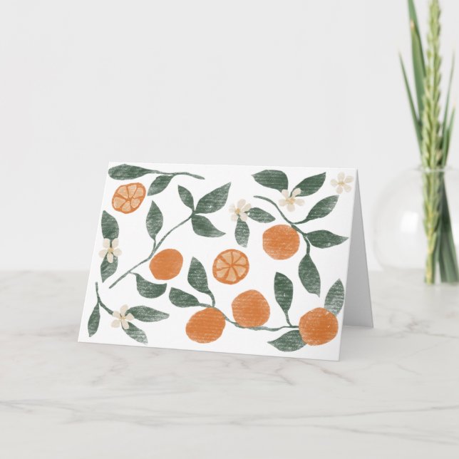 Oranges Greeting Card (Front)