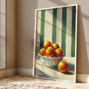 Oranges Kitchen Fruit Summer Trendy Wall  Poster