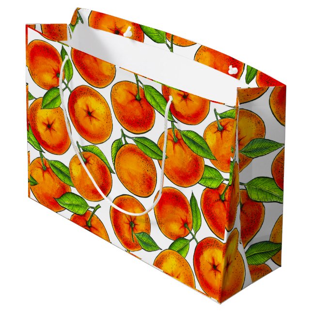 Oranges Large Gift Bag (Back Angled)