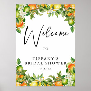 Oranges Lemon Citrus Bridal Shower Welcome Sign