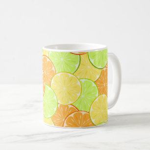 oranges lemons lime fruit citrus nature fresh coffee mug