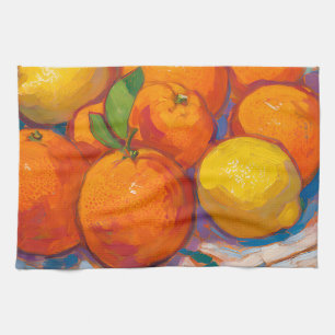Oranges Lemons Still Life Tea Towel