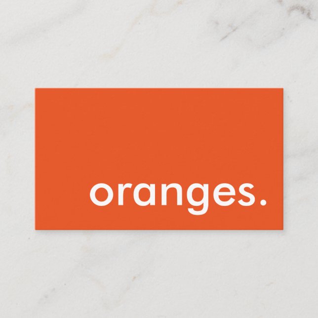 oranges loyalty punch card (Front)