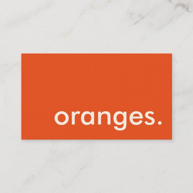 oranges. loyalty punch card (Front)