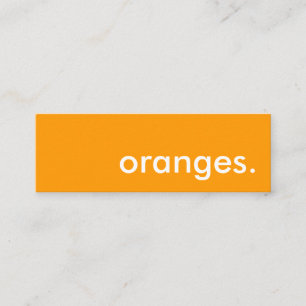 oranges. mini business card