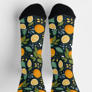 Oranges on Black Socks