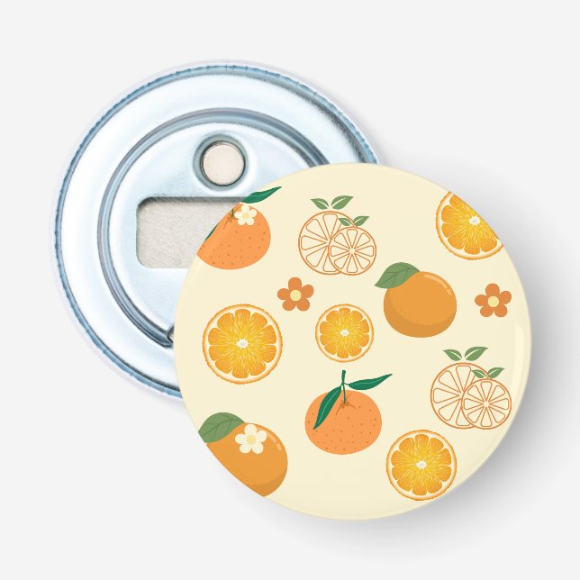 Oranges Pattern Bottle Opener (Front)