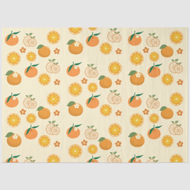 Oranges Pattern Tissue Paper (Front)