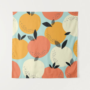 Oranges Pattern: Vibrant Seamless Design. Tapestry