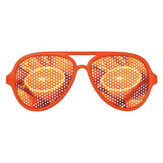 Oranges Photograph Aviator Sunglasses (Front)