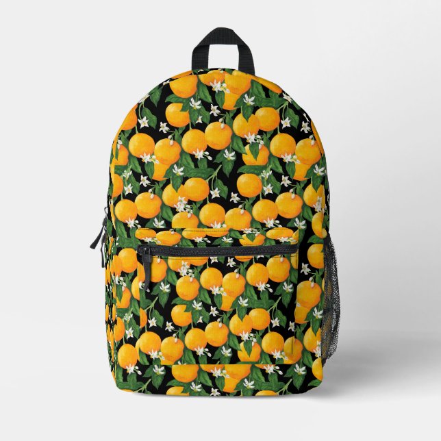 Oranges Printed Backpack (Front)