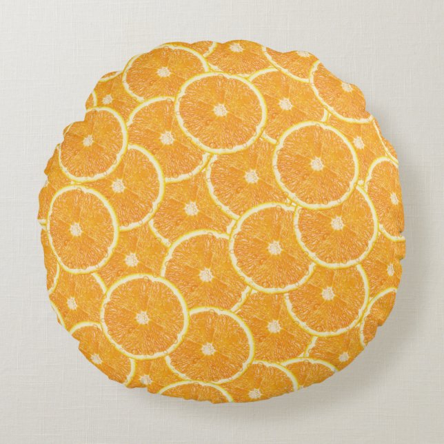 Oranges Round Cushion (Front)