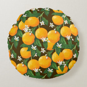 Oranges Round Cushion