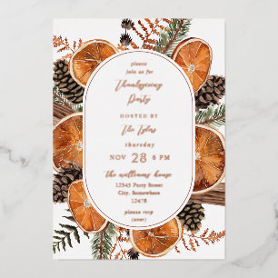 Oranges Rustic Holiday Thanksgiving Dinner 