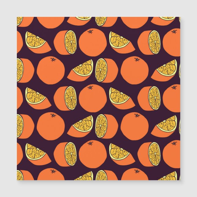 Oranges seamless pattern, vintage texture. (Front)