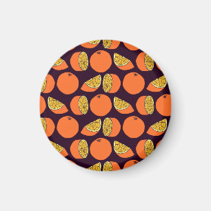 Oranges seamless pattern, vintage texture. magnet