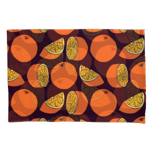 Oranges seamless pattern, vintage texture. pillowcase