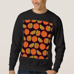 Oranges seamless pattern, vintage texture. sweatshirt