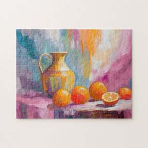 Oranges Still Life Modern Impressionist Art Jigsaw Puzzle