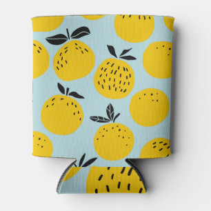 Oranges Summer: Fruitful Vintage Pattern Can Cooler