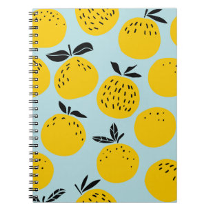 Oranges Summer: Fruitful Vintage Pattern Notebook