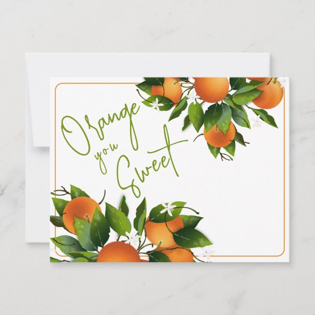 Oranges Thank You Card (Front)