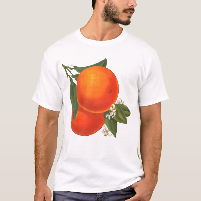 Oranges Vintage Crate Art T-Shirt (Front)