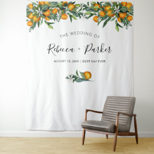 Oranges Wedding Backdrop Photo booth Tapestry