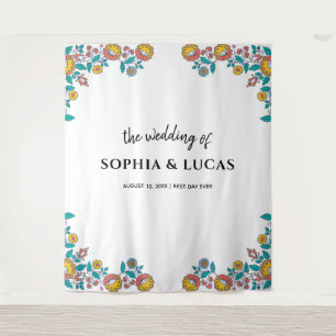 Oranges Wedding Backdrop Photo booth Tapestry