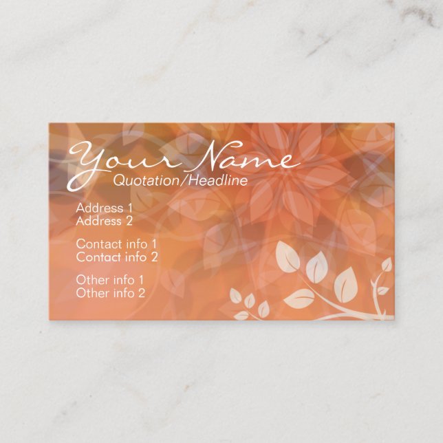 OrangeSheer Business Card (Front)