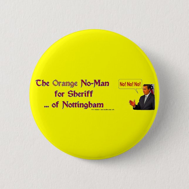 OrangeSheriff 6 Cm Round Badge (Front)