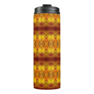 Orangey Ikat 7 Thermal Tumbler