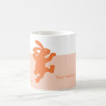 Orangish Orange Rabbit! Mug<br><div class="desc">A delightfully cute rabbit to grab your morning coffee with.  This mug is one of a series of rabbit mugs available in different colours.  Personalise it with your name,  a message,  or be a minimalist and delete the text all-together.</div>