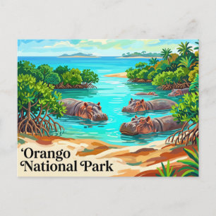 Orango National Park (Sea Hippos), Bijagos Islands Postcard