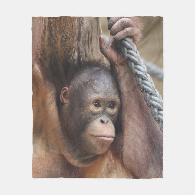 OrangUtan 002 Fleece Blanket (Front)