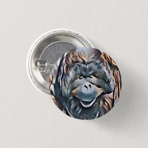 ORANGUTAN 3 CM ROUND BADGE