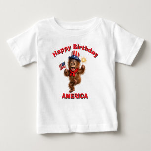 Orangutan (5u) Patriotic Kid T-Shirt