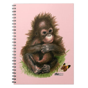Orangutan Baby and Butterfly Notebook