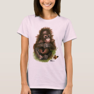 Orangutan Baby and Butterfly T-Shirt