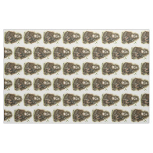 Orangutan Baby With Leaves Fabric