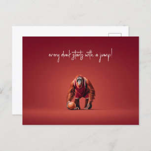 Orangutan Basketball Player Postcard