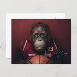 Orangutan Basketball Player Postcard